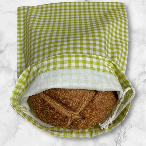 Country Style Reusable Linen Bread Bag, Eco-Friendly Cotton Bread Keeper - Picture 1 of 4